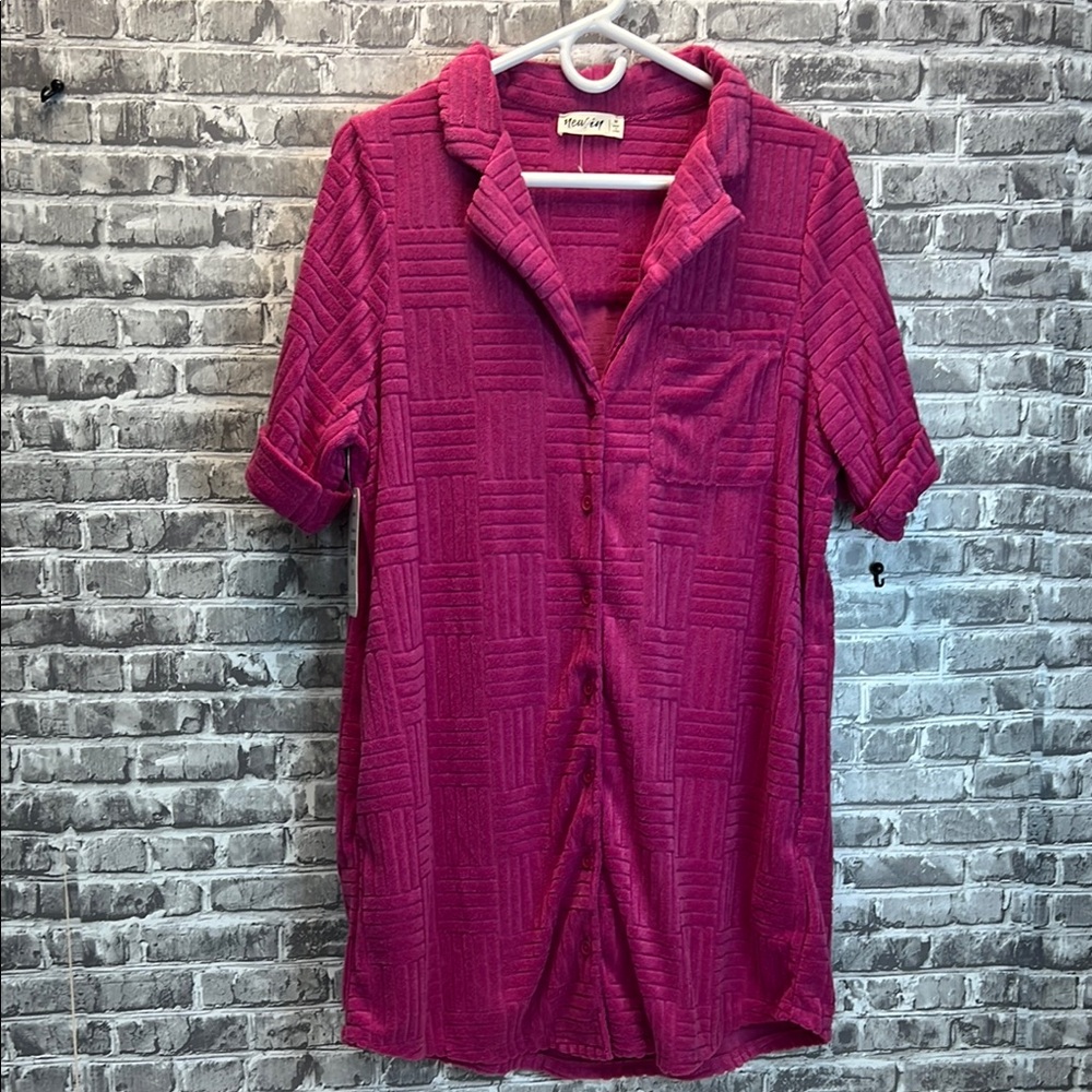 Vibrant Pink Textured dress